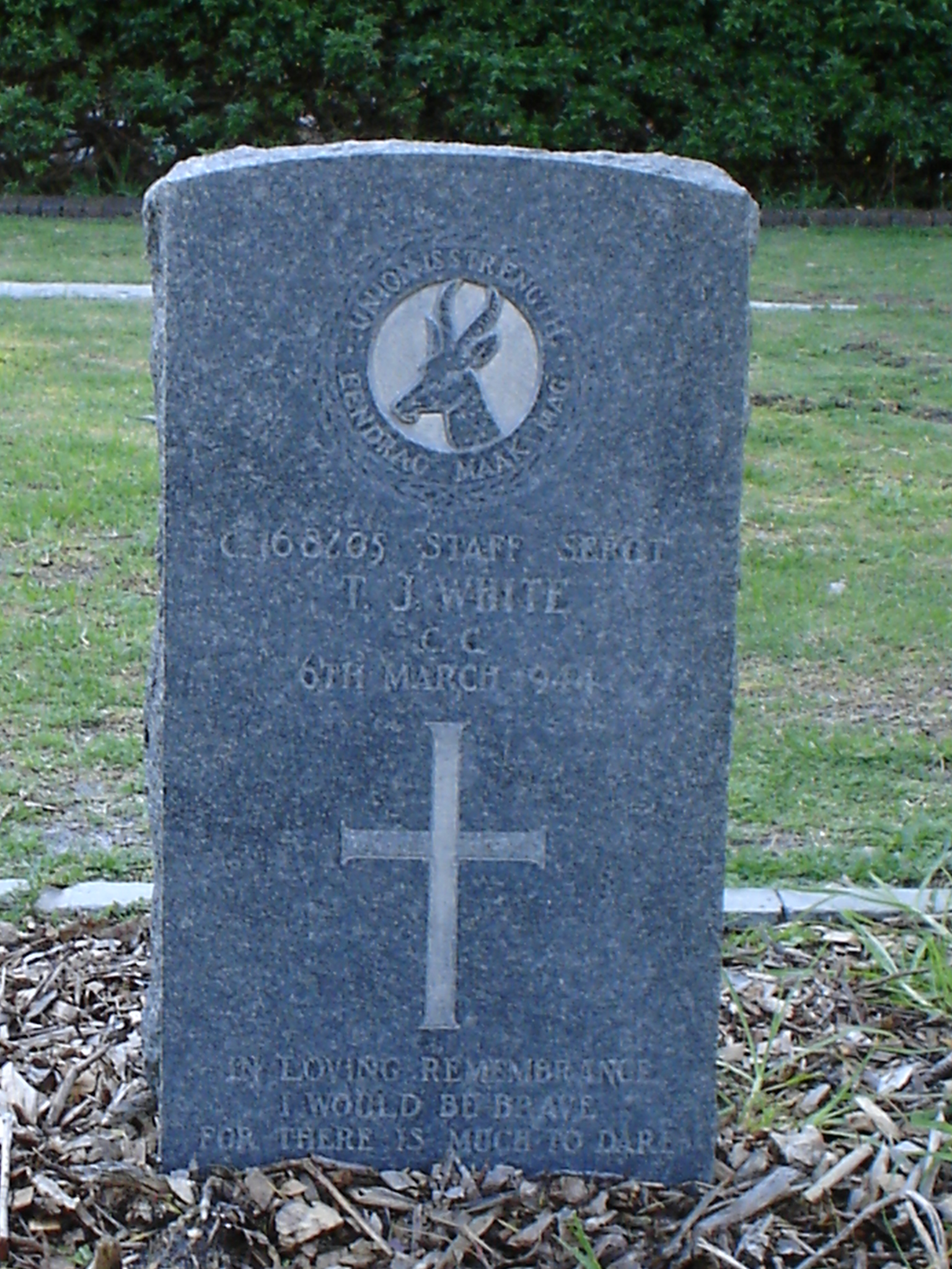 Photo from /search/photos/South Africa/Western Cape/CAPE TOWN (KLIP GRASSY PARK) CEMETERY/White_TJ.JPG